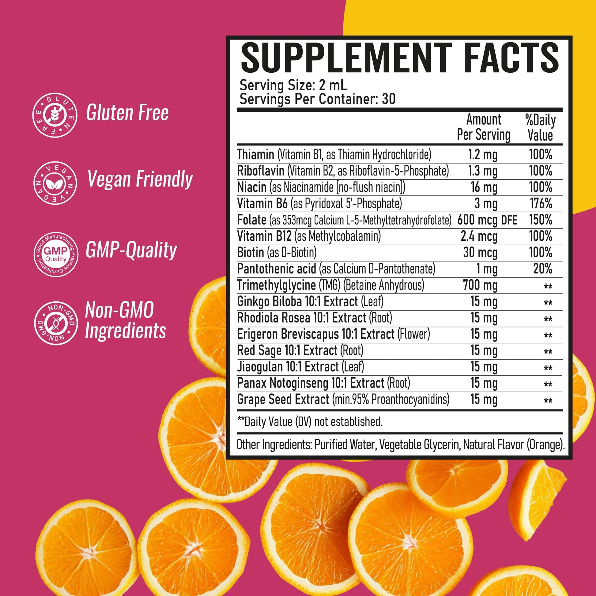 Optiwav TMG Trimethylglycine Liquid Drops - Betaine High Absorption Methylated Vitamins Supplement for Homocysteine Methylation & Heart Health Support - Orange Flavor Gluten Free Vegan - 2 fl oz Optiwav buy australia supplements