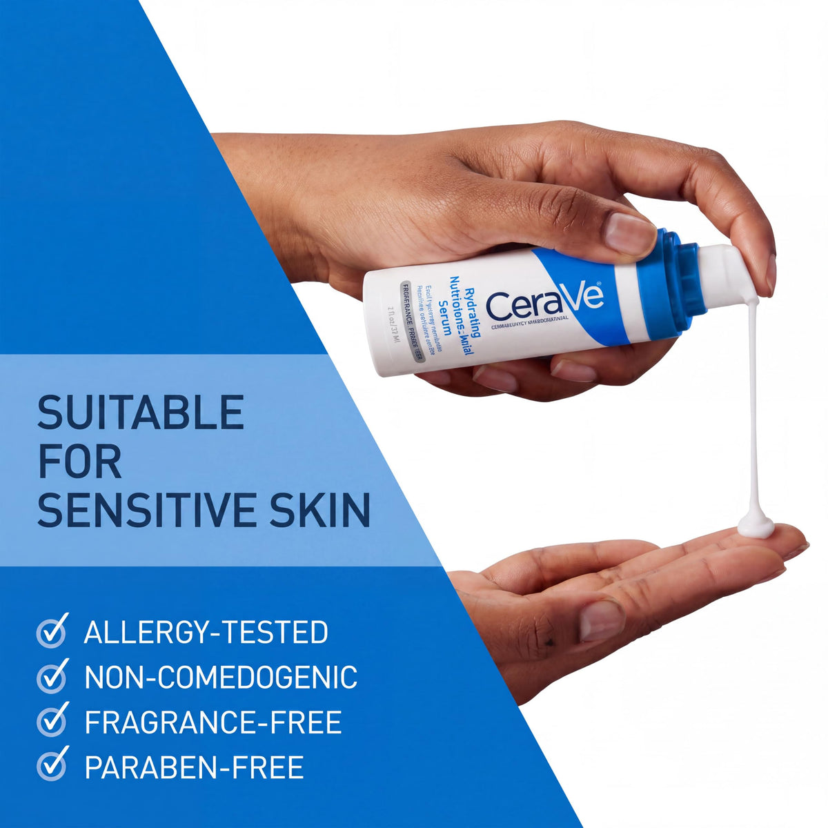 CeraVe Hyaluronic Acid Serum for Face, Hydrating Serum for Dry Skin, 1oz CeraVe
