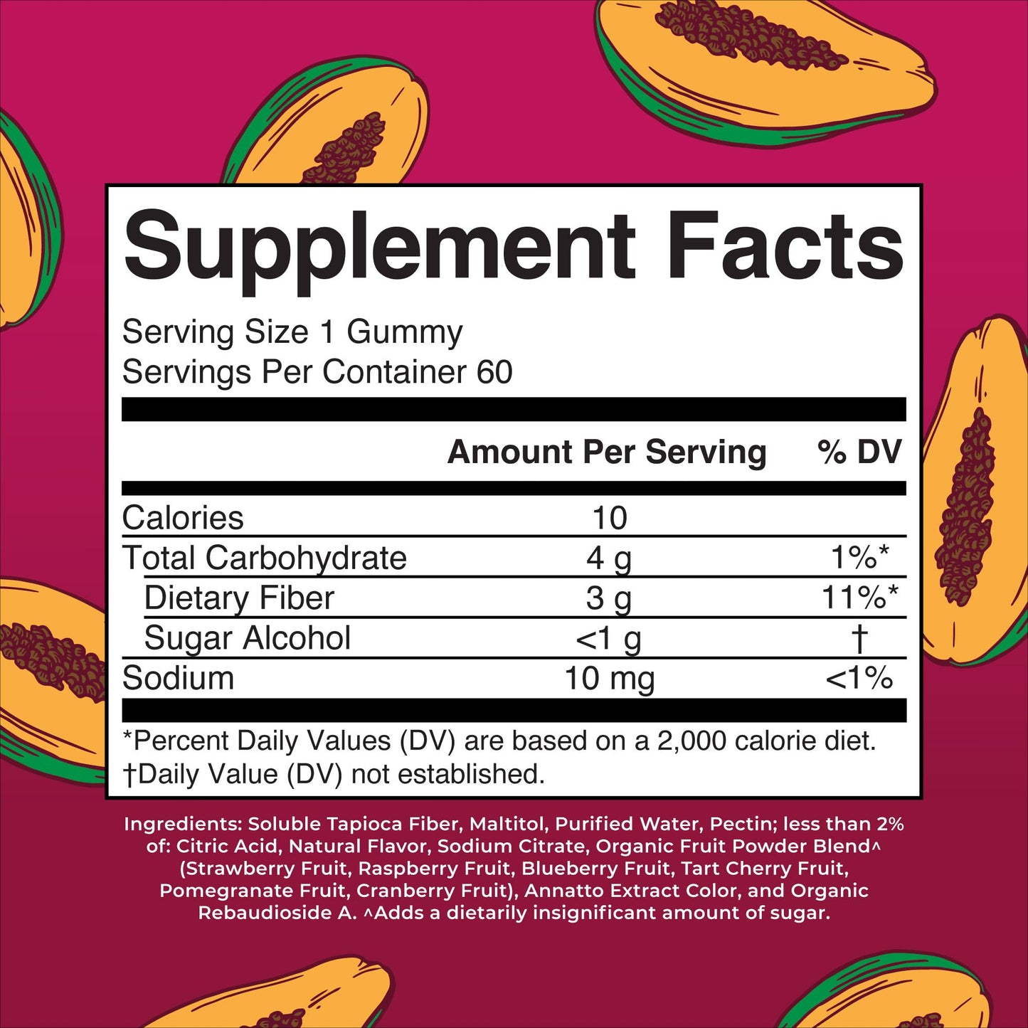 MARYRUTH'S Fiber Gummies for Kids | 2 Month Supply | Sugar Free | Kids Fiber Gummies Ages 4+ | Soluble Fiber Supplement | Gut Health & Digestion Support | 3g Fiber per Gummy | Vegan | 60 Count