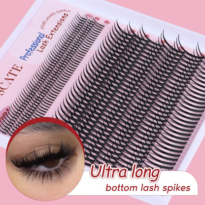 CORUSCATE Lash Clusters Spiky Ultra Long 12-22mm Spikes 7-9mm Bottom Lash CORUSCATE