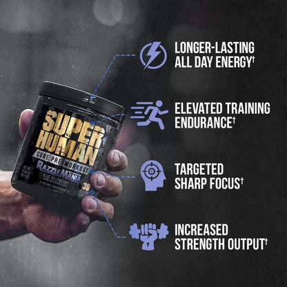 ALPHA LION Core Pre Workout Powder Bundle for Pump & Tri-Source Caffeine for Sustained Energy, Fruit Punch & Blue Raspberry Flavor (30 Servings Each)