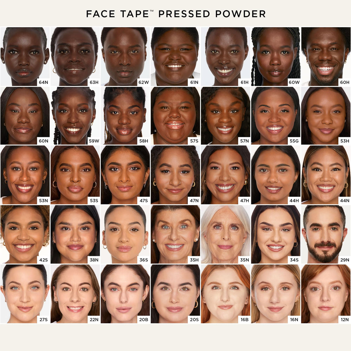 tarte face tape pressed powder – Medium-Coverage Waterproof Powder, Hyaluronic Acid & Peptides to Smooth & Set Makeup, Lightweight, Vegan & Cruelty-Free, full size, 44H tan honey tarte