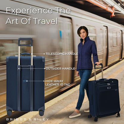 Briggs & Riley Essential 22" Carry On Expandable Spinner - Luggage for Travel, Suitcases with Wheels, Softside Rolling Bag for Men & Women, Self-Repairing Zipper - Baseline Collection, Black Gsupps Australia