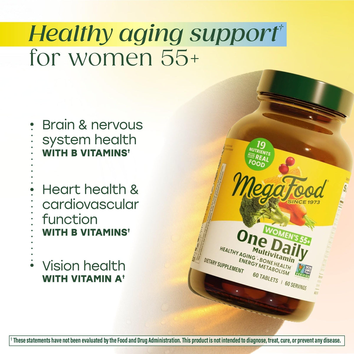 MegaFood, Women Over 55 One Daily, Supports Optimal Health and Wellbeing, Multivitamin and Mineral Dietary Supplement MegaFood