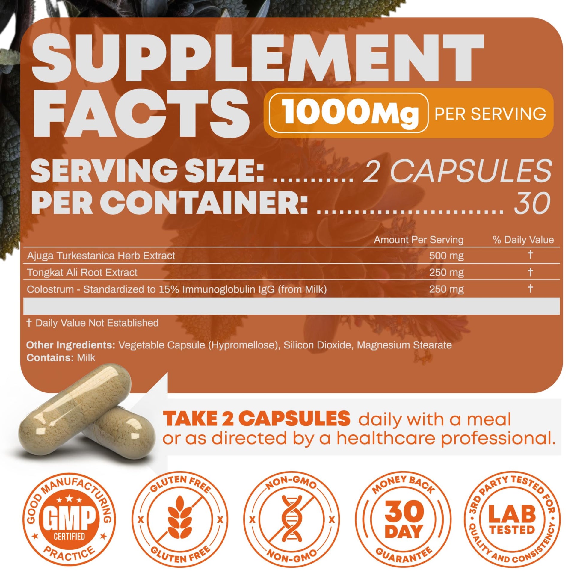 Peak Revival-X Turkesterone & Tongkat Ali 1000mg Supplement - 500mg Ajuga Turkestanica Per Serving Increase Stamina, Lean Muscle Growth & Recovery - Made in The USA (60 Capsules) Peak Revival-X buy australia supplements