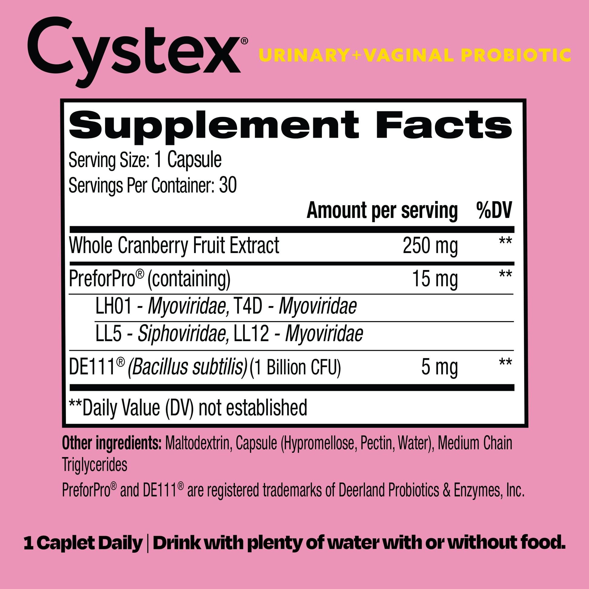 Cystex 3-in-1 Urinary Tract Probiotic for Women - Fast-Acting UTI & Yeast Infection Support with Prebiotics, Probiotics, & Cranberry - Supports Vaginal pH & Flora Balance - 30 Capsules Cystex buy australia supplements