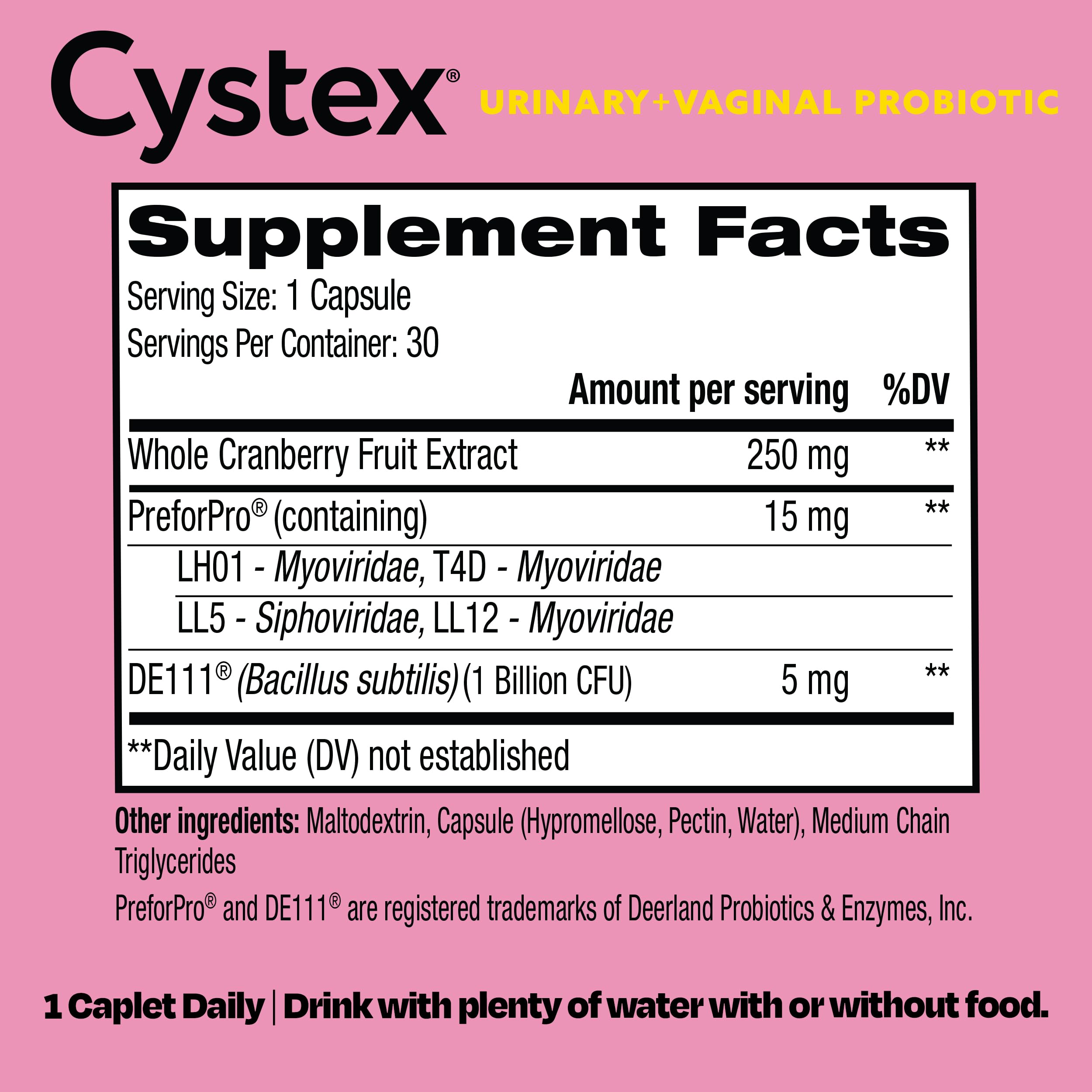 Cystex 3-in-1 Urinary Tract Probiotic for Women - Fast-Acting UTI & Yeast Infection Support with Prebiotics, Probiotics, & Cranberry - Supports Vaginal pH & Flora Balance - 30 Capsules Cystex buy australia supplements
