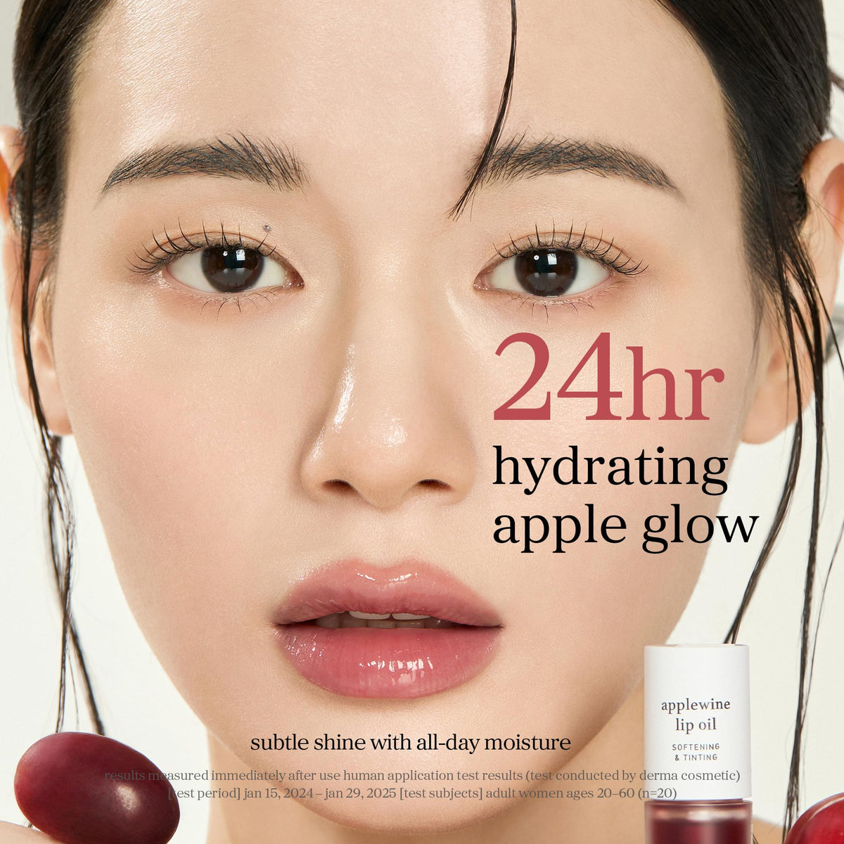 NOONI Korean Lip Oil - Applewine - Plumping & Hydrating Tinted Lip Gloss NOONI