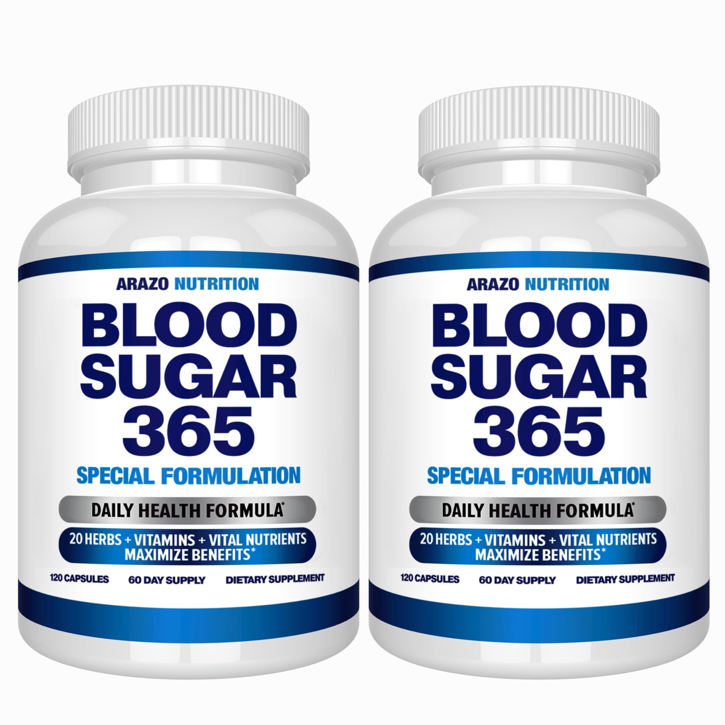 Arazo Nutrition Blood Sugar 365 Supplement – Supports Healthy Energy Levels - 120 Herbal Pills - 60 Day Supply Gsupps Australia