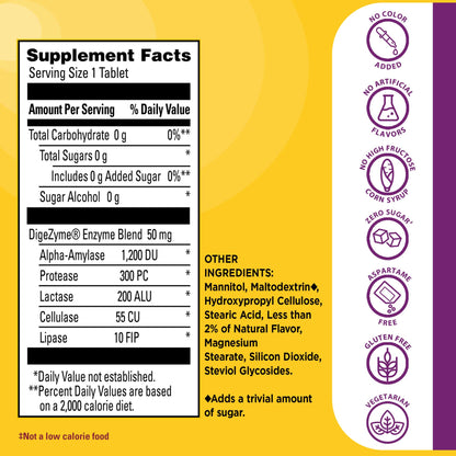 Nature Made Digestive Enzymes 5-in-1 Blend, Digestive Health Support, 90 Chewable Tablets, 30 Day Supply Nature Made