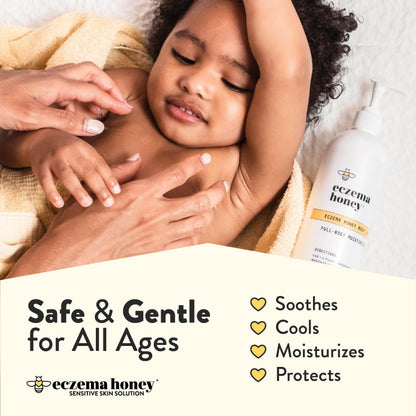 ECZEMA HONEY Oatmeal Body Lotion - Hand & Body Cream for Eczema Relief - Natural Dry Skin Repair (16 Oz) ECZEMA HONEY