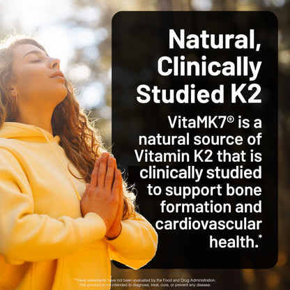 NatureWise Vegan Vitamin D3 + K2 - Natural D3 5000IU + Natural Vitamin K2 100mcg - Bone Support - High Absorption NatureWise