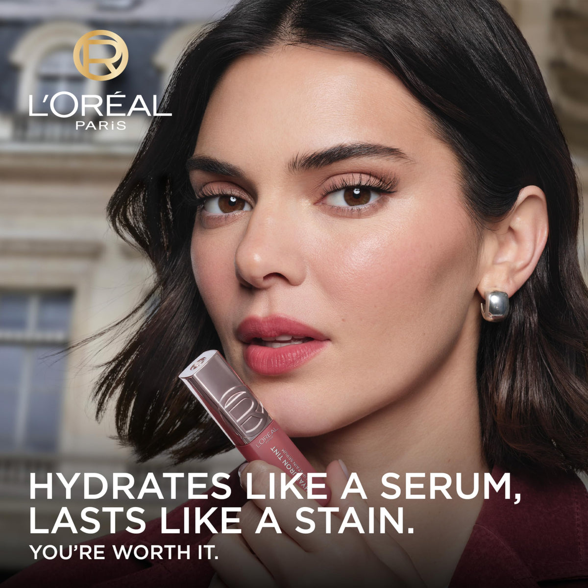 L'Oreal Paris Hyaluron Tint Lip Stain Serum, Long Lasting, Hydrating Lip Makeup Infused with Hyaluronic Acid, 601 Worth It (Pinky Nude) L'Oreal Paris