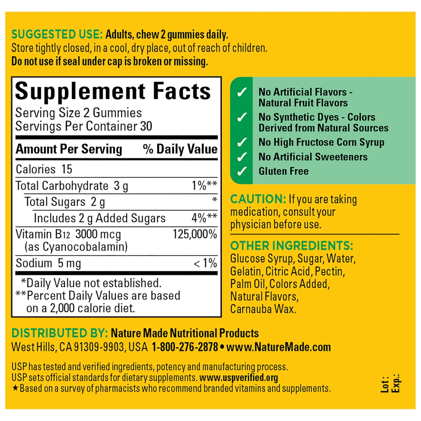 Nature Made Extra Strength Vitamin B12 Gummies 3000 mcg per serving, B12 Vitamins for Energy Metabolism Support, 60 Gummy Vitamins, 30 Day Supply Nature Made