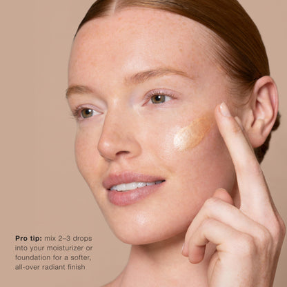 Jouer Luminizing Glow Drops Serum with 7% Niacinamide | Mix 2–3 Drops With Moisturizer or Foundation For A Summer Glow, Use With or Without Makeup, 1 fl oz Jouer