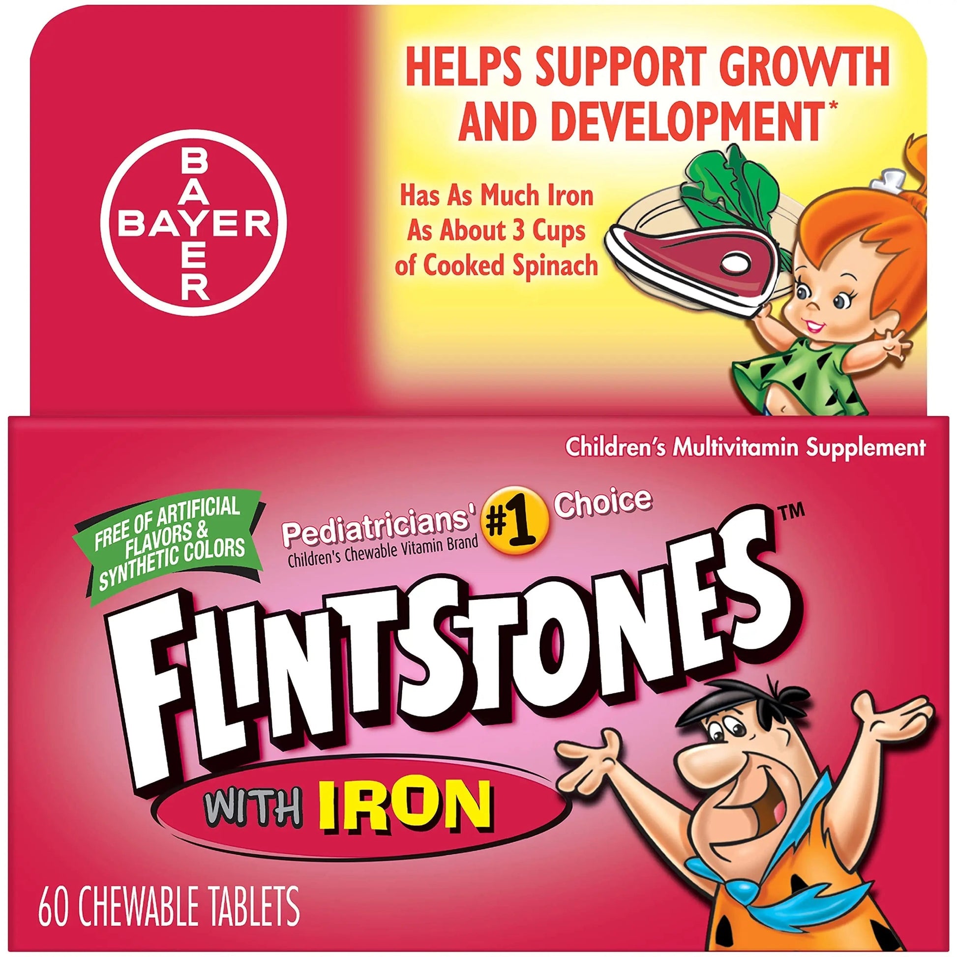 Flintstones Chewable Kids Vitamins with Iron, Multivitamin for Kids & Toddlers with Vitamin D, Vitamin C & more, 60 Count (Pack of 1) Flintstones Vitamins buy australia supplements