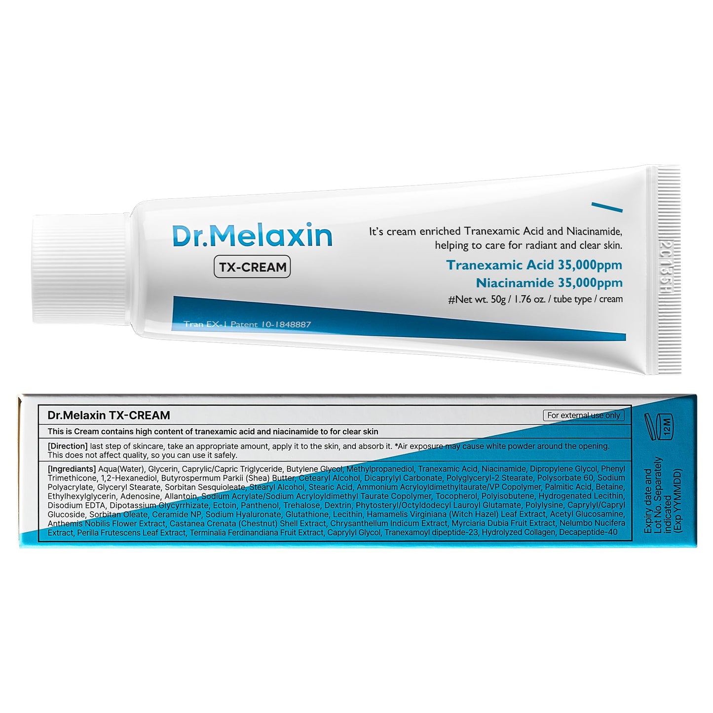 DR.Melaxin TX Tranexamic Acid CREAM | Skin freckle Cream, Blemishes, Anti-pigmetation korean skin care Dr.Melaxin