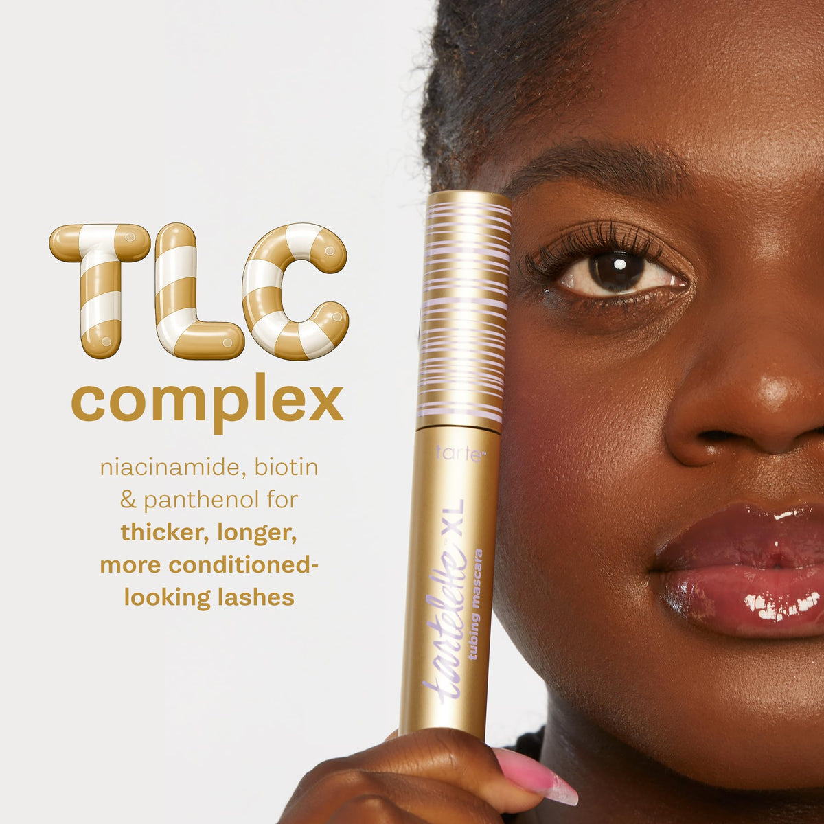 tarte tartelette XL tubing mascara – Lash Extensions in a Tube with Peptide, Extra-Bold Buildable Length & Volume, Smudge-Proof Longwear, Easy-to-Remove, Vegan & Cruelty-Free, full size, black tarte