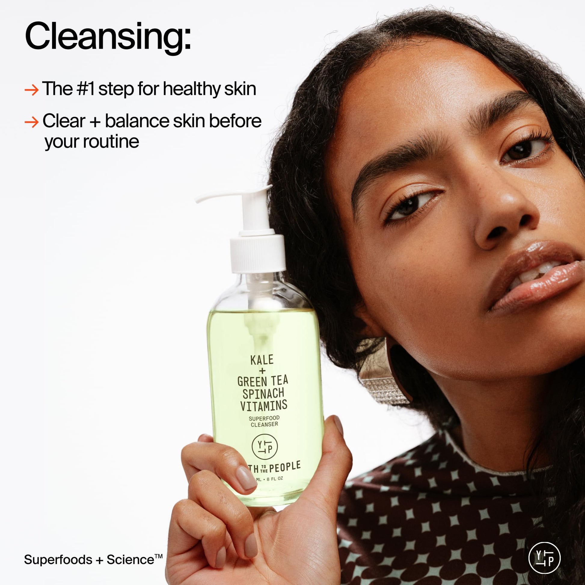 Youth To The People Superfood Facial Cleanser Full Size - Kale + Green Tea Daily Face Wash Youth To The People