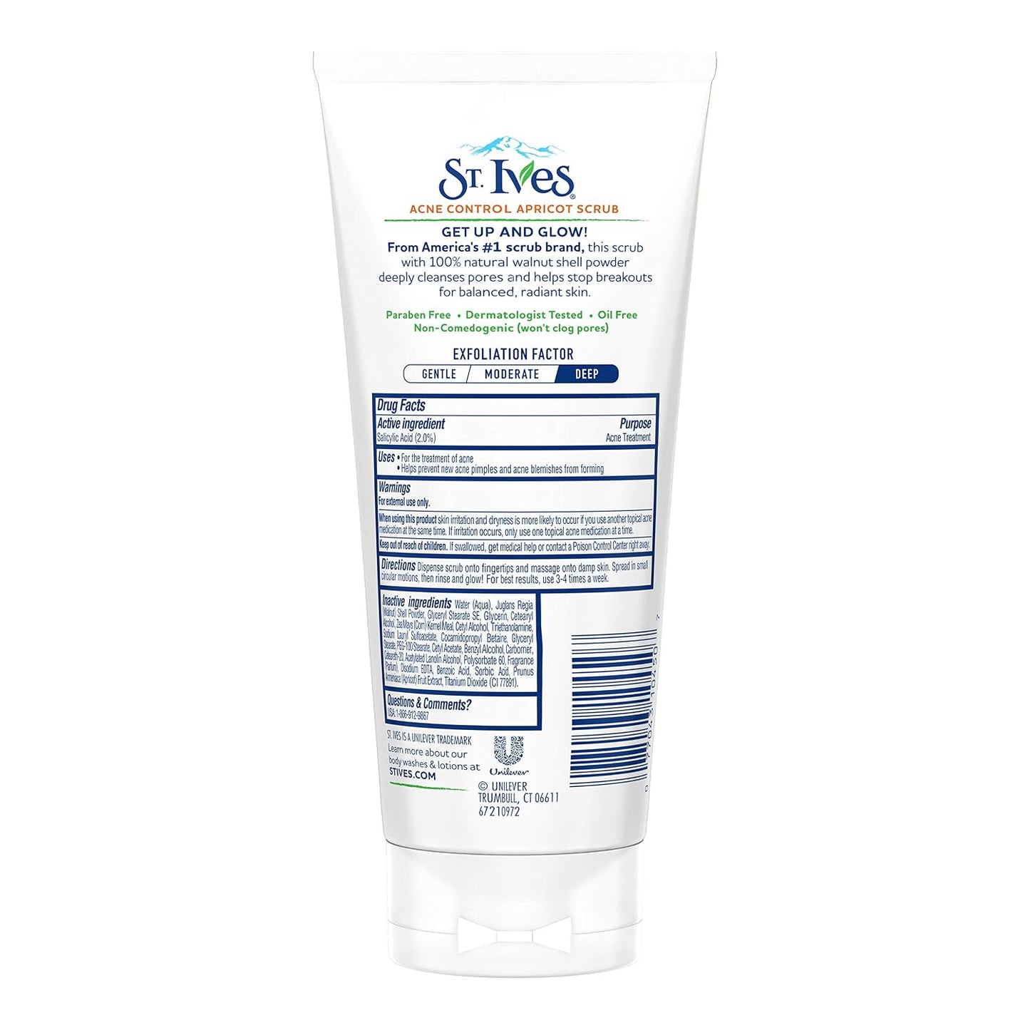 St. Ives Acne Control Face Scrub Deeply Exfoliates and Prevents Acne for Smooth, Glowing Skin Apricot Made with Oil-Free Salicylic Acid Acne Medication, Made with 100% Natural Exfoliants 6 oz Gsupps Australia