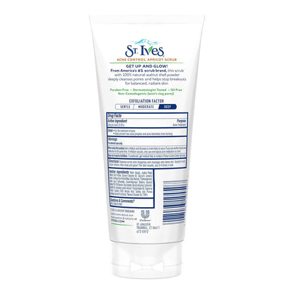 St. Ives Acne Control Face Scrub Deeply Exfoliates and Prevents Acne for Smooth, Glowing Skin Apricot Made with Oil-Free Salicylic Acid Acne Medication, Made with 100% Natural Exfoliants 6 oz Gsupps Australia