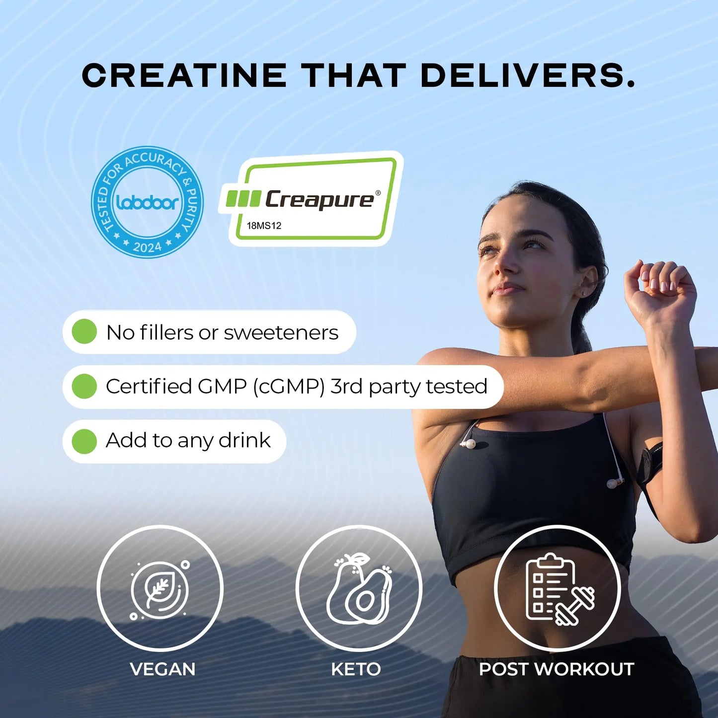 Muscle Feast Creapure Creatine Monohydrate Powder, Vegan Keto Friendly Gluten-Free, Mass Gainer, Muscle Recovery Supplement and Trusted Creatine for Muscle Growth, Muscle Feast