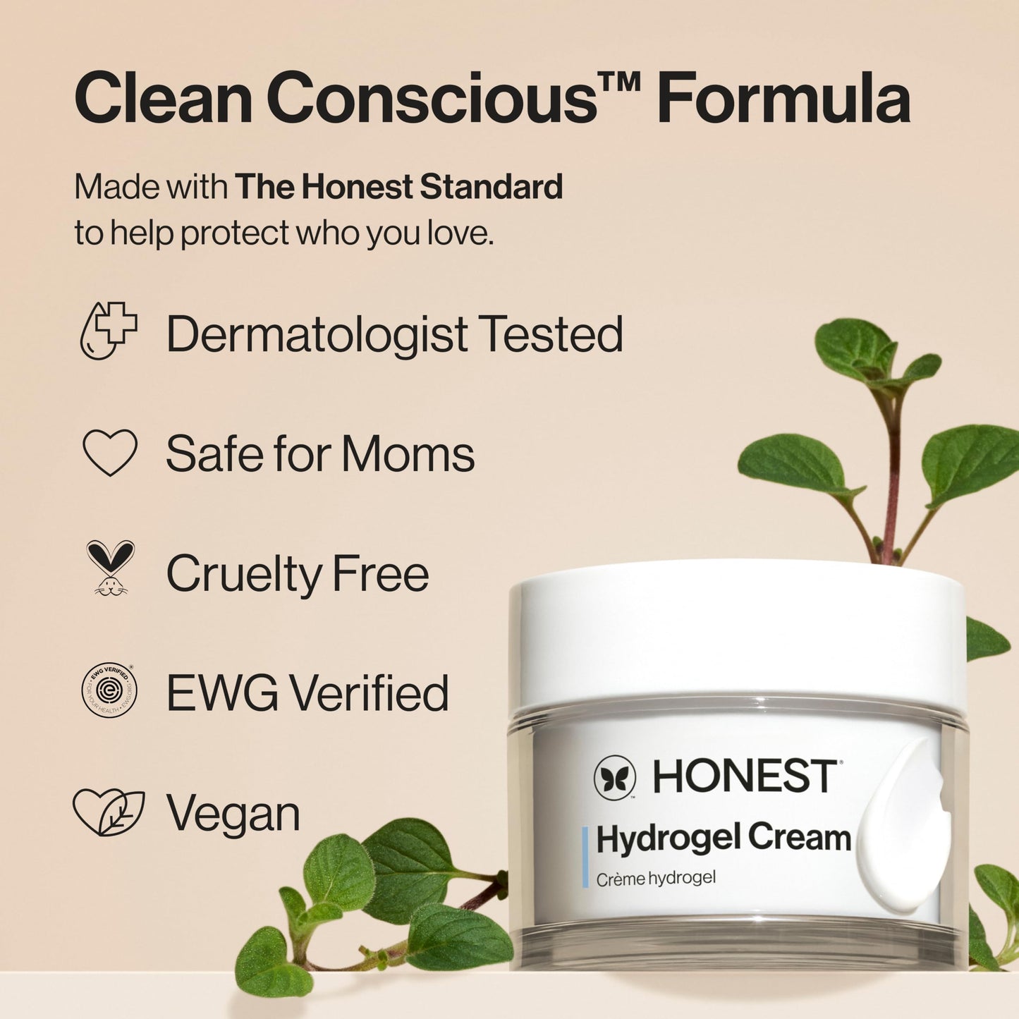 Honest Beauty Hydrogel Cream with Hyaluronic Acid, Lightweight Moisturizing Water, Gentle for Sensitive Skin Honest Beauty