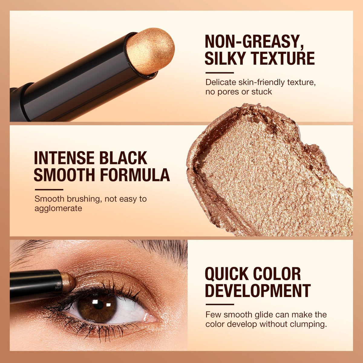 LANGMANNI 8 Color Waterproof Dual-Ended Eyeshadow Stick Set, Eye Makeup #A LANGMANNI