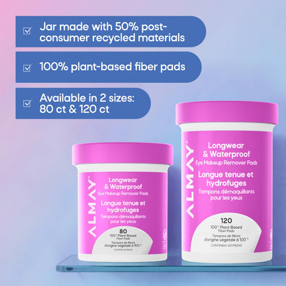 Almay Longwear & Waterproof Eye Makeup Remover Pads, 120 Count Almay