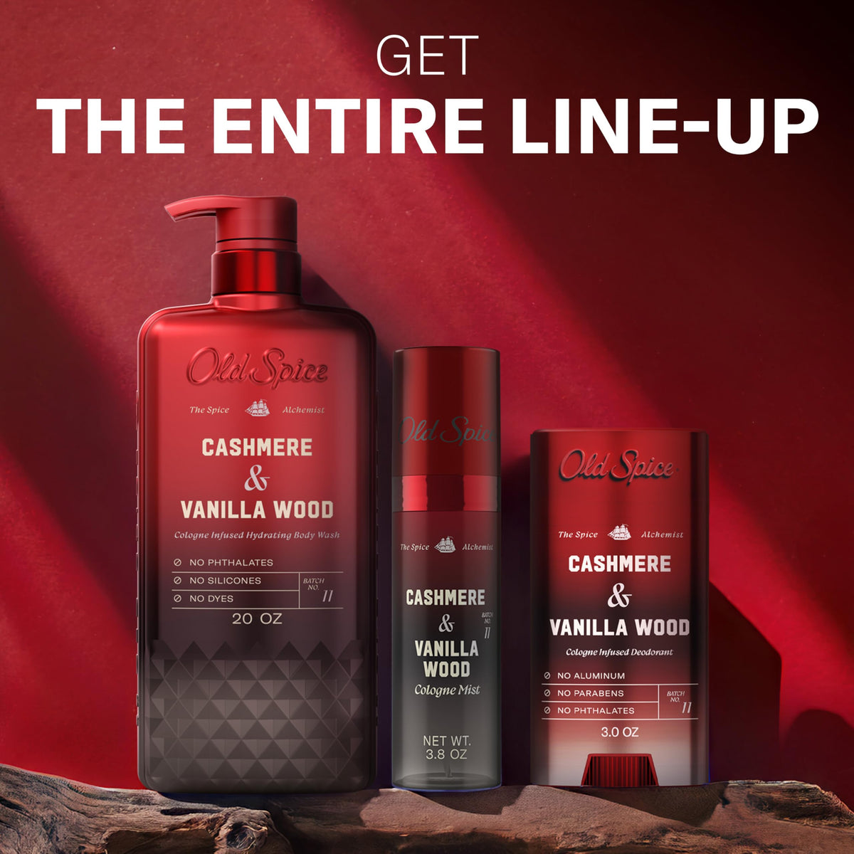 Old Spice Body Wash for Men, The Spice Alchemist Collection, 24/7 Cologne Infused Hydration, No Trade Off Formula, Free of Phthalates Silicones & Dyes, Cashmere + Vanilla Wood Scent, 20 oz Old Spice