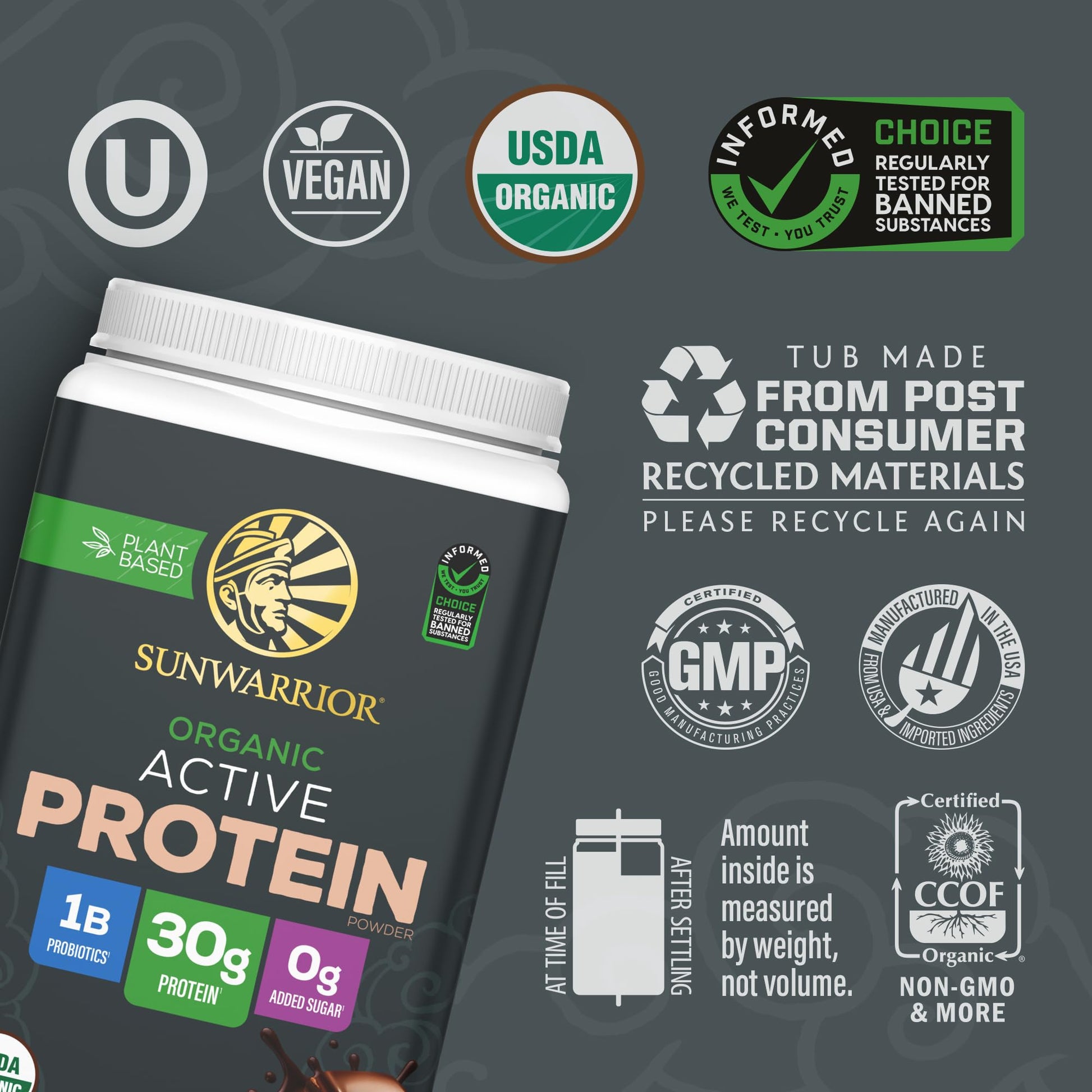 Sunwarrior Organic Plant Based Protein Powder | Vegan Organic Protein Powder with BCAA Amino Acids Plus Recovery Minerals & Botanicals | Non-GMO Soy Dairy & Gluten Free Sunwarrior buy australia supplements