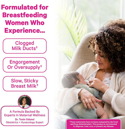 Pink Stork Sunflower Lecithin Supplement - 1200 mg - 60 Softgels | Formulated for Clogged Milk Ducts - Breastfeeding Essentials for Postpartum Moms - Supports Breast Milk Flow
