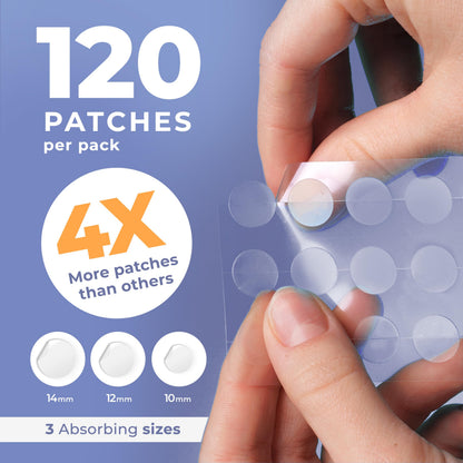 PatchRx Salicylic Pimple Patches (120 Pack), Salicylic Acid Acne Patches with Tea Tree Oil - Zit Patch and Pimple Stickers for Face for Skin Care - Salicylic Acid Acne Dots (Packaging May Vary) PatchRx
