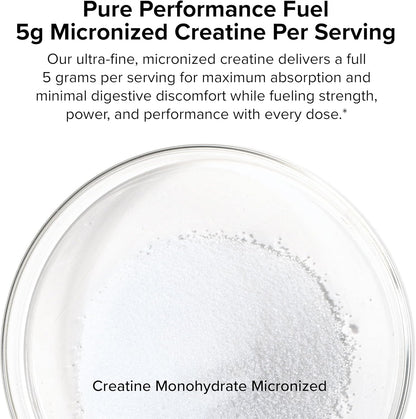 InnoSupps Creatine Monohydrate Powder - Pure Micronized Creatine Powder for Strength, Muscle Growth & Recovery - Doctor-Trusted, No Fillers, Unflavored (50 Servings)