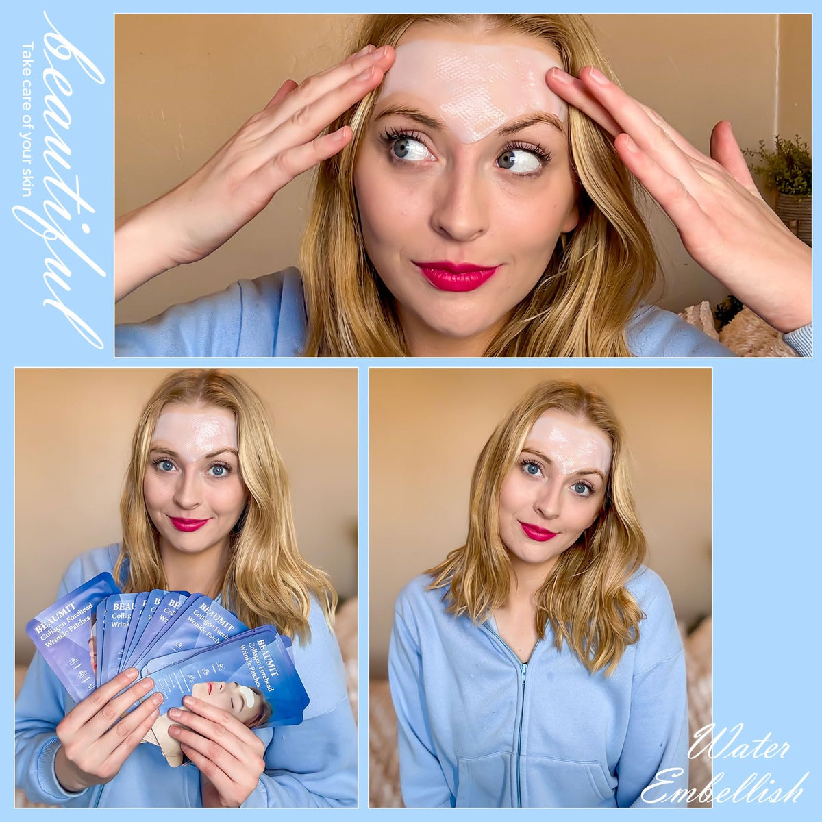 Okela Forehead Wrinkle Patches Overnight 20 pcs with Collagen, Anti Wrinkle Patches, Forehead Wrinkles Beauty Treatment Okela