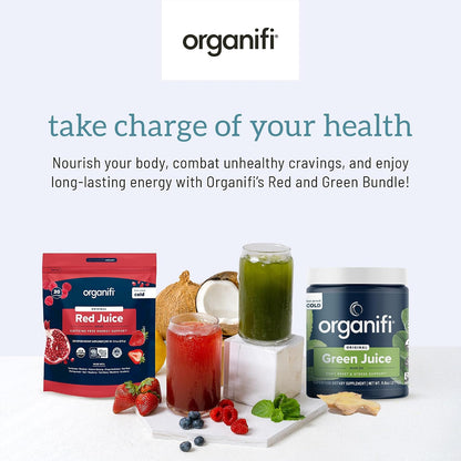 Organifi Green Juice and Red Juice Bundle - 30 Day Supply - Delicious, Refreshing Organic Superfood Supplement Powder With Antioxidants for Energy and Stress Relief Support - No GMO, Gluten, or Soy Gsupps Australia