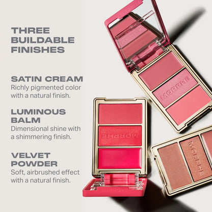 Morphe Cheek Thrills Multi-Finish Face Trio, After Party, 0.38 oz MORPHE