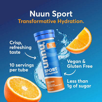 Nuun Sport Electrolyte Tablets with Magnesium, Calcium, Potassium, Chloride & Sodium, Gluten Free & Vegan, Mixed Flavors, 4 Pack (40 Servings Total) Nuun