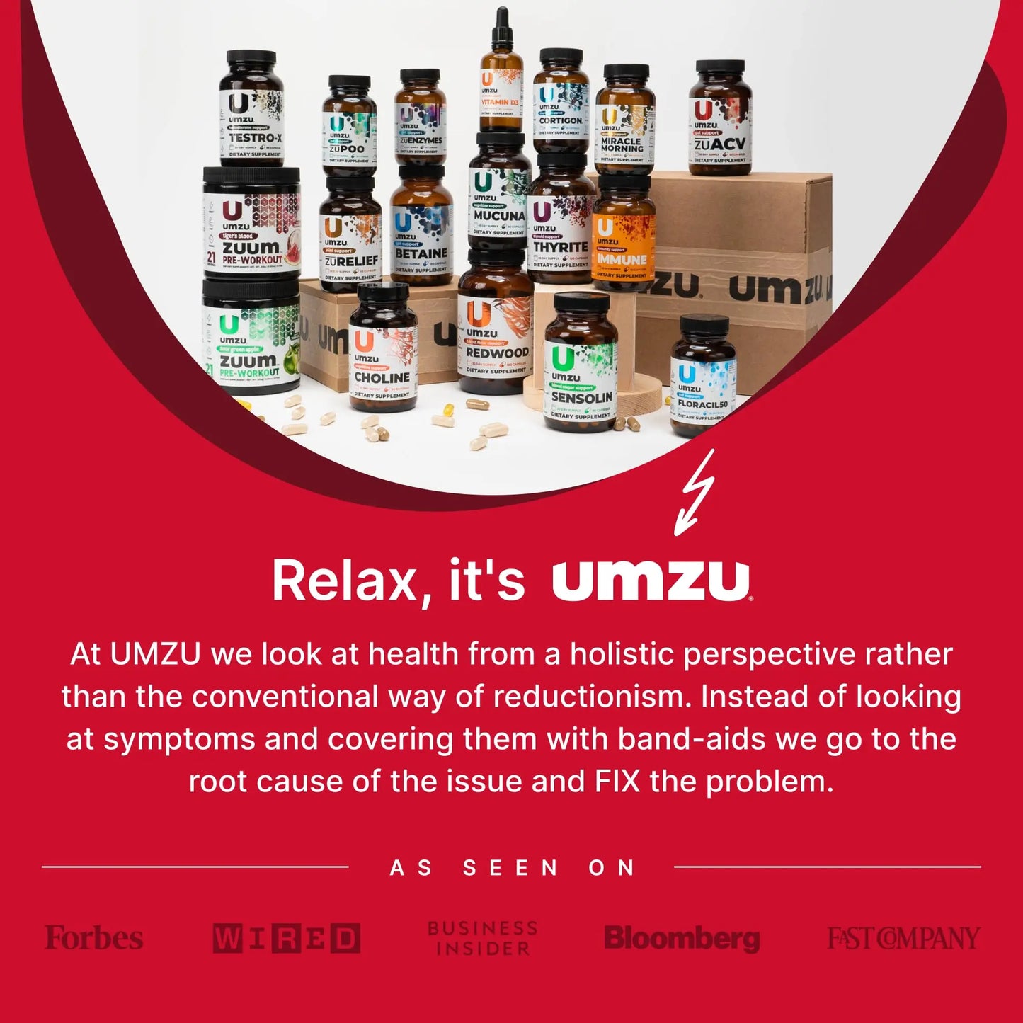 UMZU zuACV Apple Cider Vinegar + Prebiotics Supplement, (30 Day Supply) – ACV & Inulin Fiber Blend – Gut Health Support with ACV Capsules UMZU