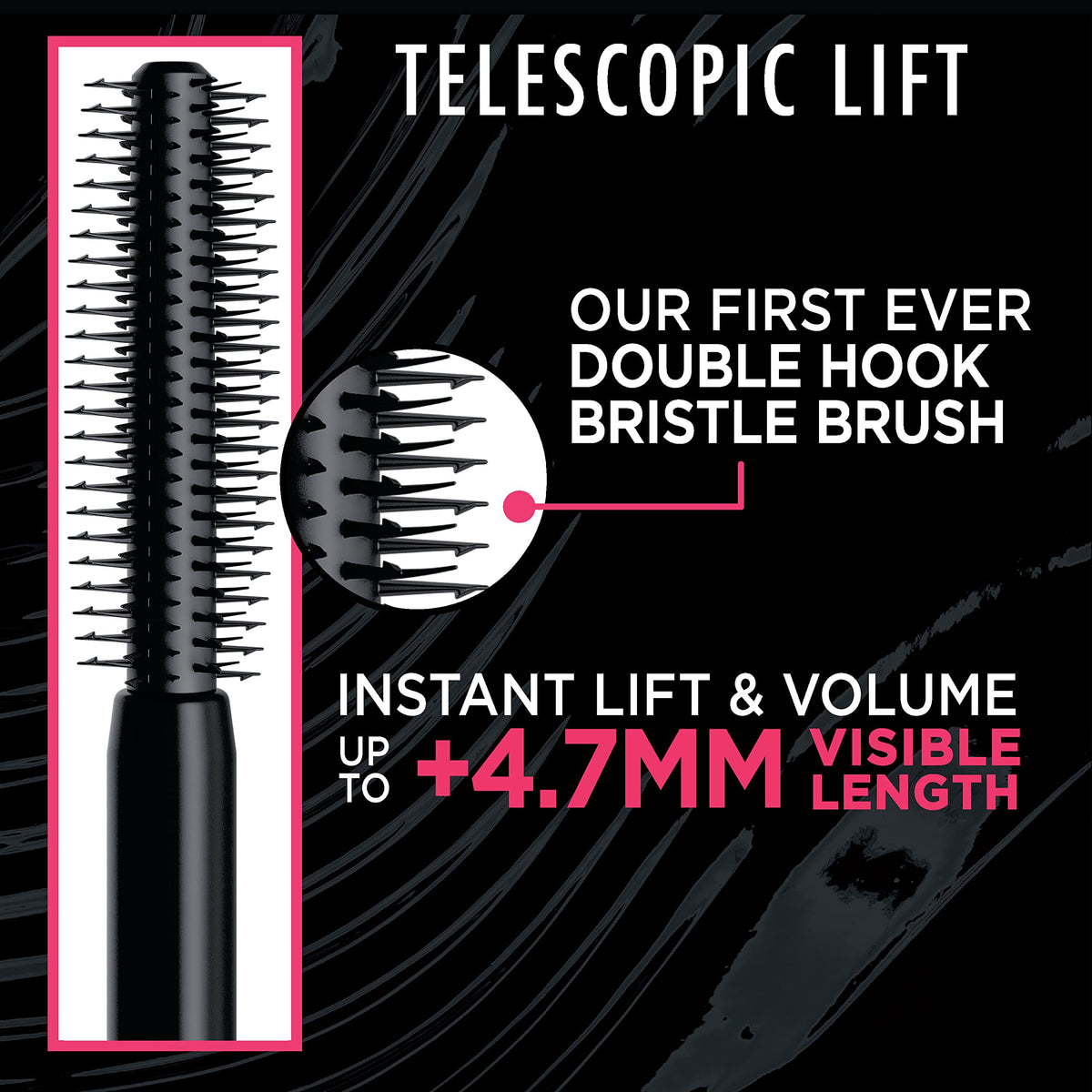 L'Oreal Paris Telescopic Lift Mascara, Lengthening and Volumizing Eye Makeup, Lash Lift with Up to 36HR Wear, Waterproof, Black, 0.33 Fl Oz L'Oreal Paris