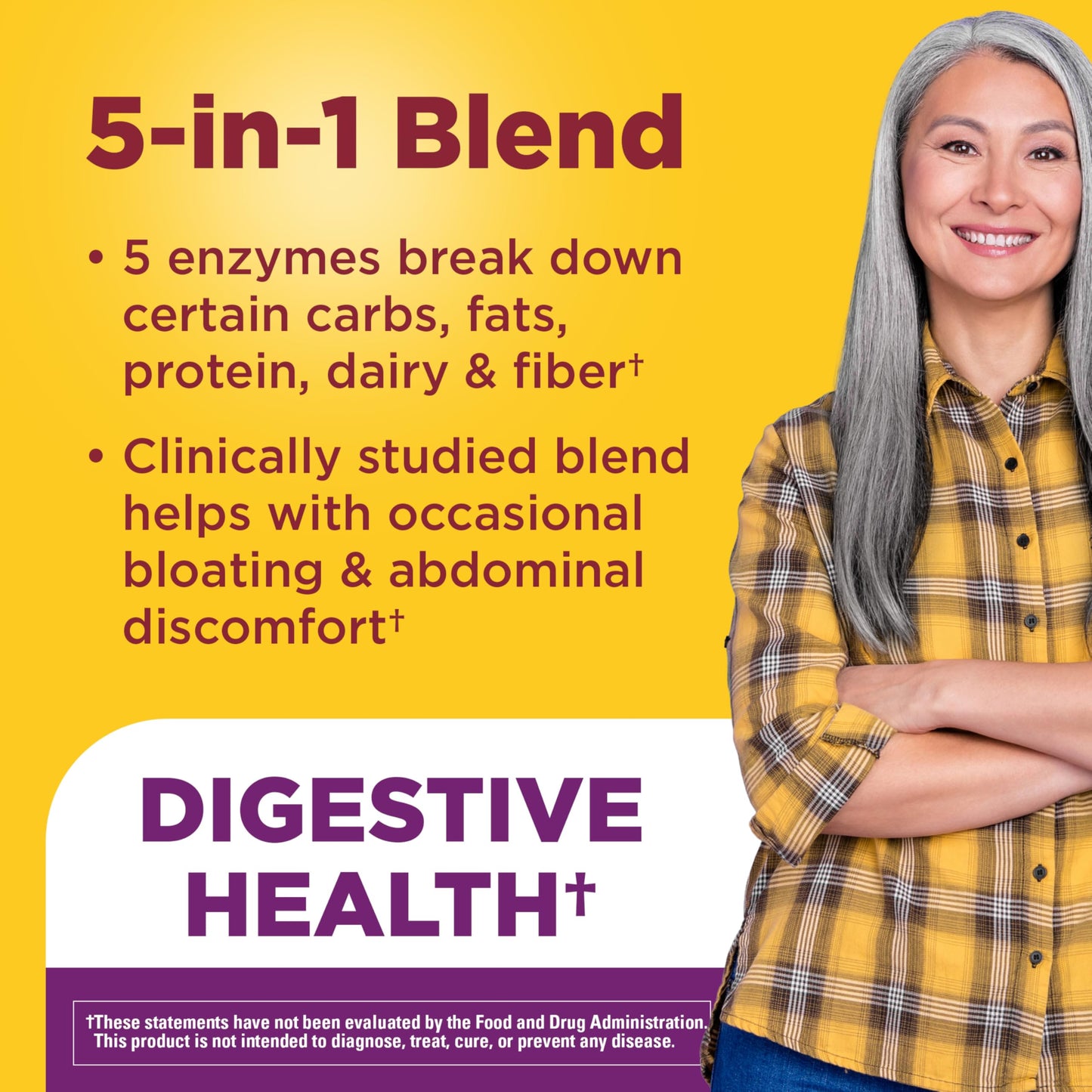 Nature Made Digestive Enzymes 5-in-1 Blend, Digestive Health Support, 90 Chewable Tablets, 30 Day Supply Nature Made