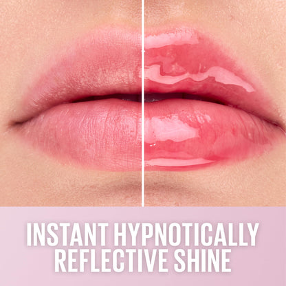 MAYBELLINE Lifter Oil-in-Gel Lip Gloss for Glassy, Bouncy Shine, Hydrating, Tinted Lip Balm and Moisturizer with Hyaluronic Acid and Passionfruit Oil, Strawberry Shake (Mauve Pink) MAYBELLINE