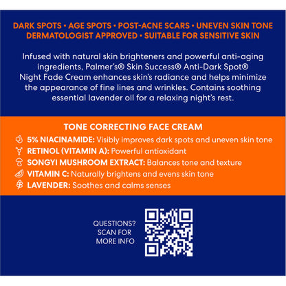 Palmer's Skin Success Anti-Dark Spot Nighttime Fade Cream (2.7 Oz) Palmer's