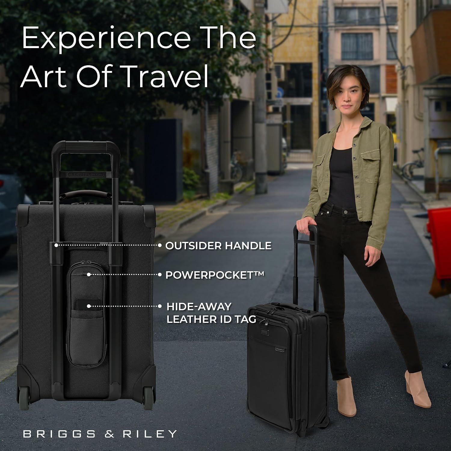 Briggs & Riley Essential 22" 2-Wheel Expandable Carry On - Luggage for Travel, Suitcases with Wheels, Softside Rolling Bag for Men & Women, Self-Repairing Zipper - Baseline Collection, Black Gsupps Australia