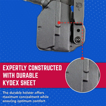 DeSantis Slim-Tuk - IWB Holster for Men and Women, Pistol Holster for Concealed Carry, Suitable for Appendix Wear, Ambidextrous, Made with Kydex, Adjustable Tension, Tuckable 360 C-Clip Gsupps Australia