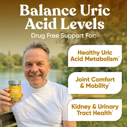 Eu Natural Purge Uric Acid Flush - Eat & Drink What You Want - Uric Acid Support for Joints & Mobility with Celery Seed Eu Natural