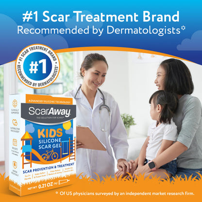ScarAway Kids Scar Gel, Medical-Grade Silicone Scar Gel, Clear, 6g ScarAway