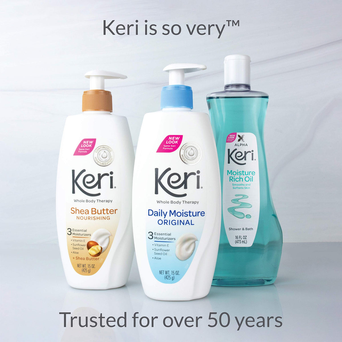 Keri Whole Body Therapy Original, Continuous Moisturization, 3 Essential Moisturizers (Vitamin E, Aloe and Sunflower Seed Oil), 20 Oz Keri