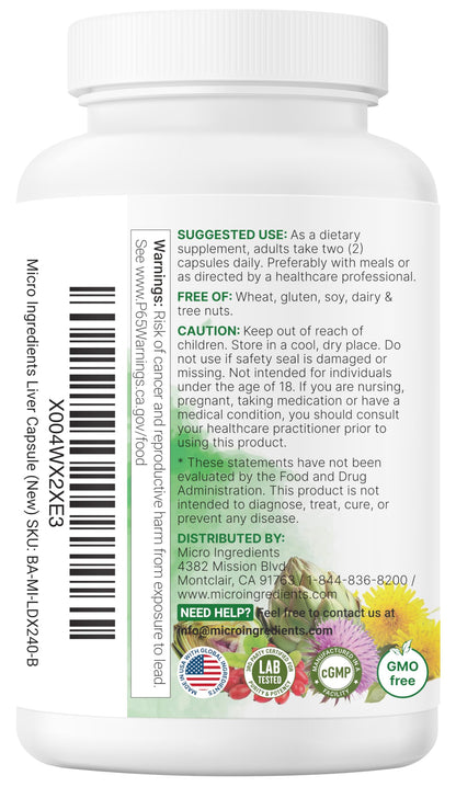 Liver Advanced+, 240 Veggie Capsules | 20-in-1 Complex with Milk Thistle, Dandelion, NAD, NAC, ALA, TUDCA, Glutathione, Artichoke, Turmeric, Micro Ingredients