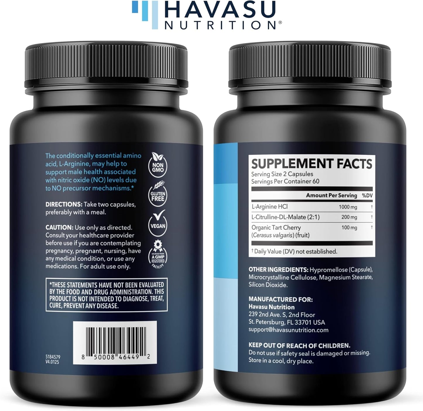 Prostate Health and Nitric Oxide Support Bundle for Active Male Health | Saw Palmetto with Nettle and Pumpkin Capsules & L-Arginine with L-Citrulline Capsules, Bundle for Men, 60 Servings of Each Gsupps Australia
